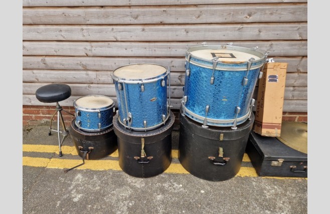 Vintage Trixon Telstar Blue Croc Drum Kit - Image 1